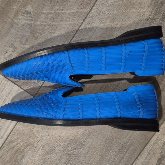 Bright Blue Woven Loafers | Womens Size 8.5 - Picture 4 of 5